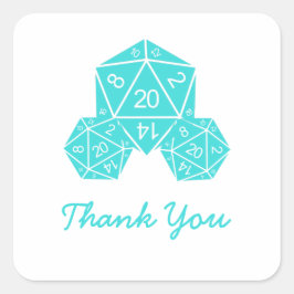 Aqua D20-desktop - Hartelijk dank, Stickers