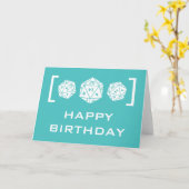 Aqua D20 dobbelt de Kaart van de Verjaardag Gamer (Gele Bloem)