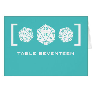 Aqua D20-Kaart met gamertabel voor desktops