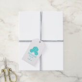 Aqua D20-Labels voor weddenschappen op tand Cadeaulabel (Met Touw)