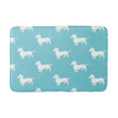 Aqua Dachshund Bathroom Badmat (Voorkant)