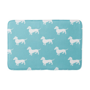 Aqua Dachshund Bathroom Badmat