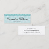 Aqua Damask Beauty Micro Mini Visitekaartjes (Voorkant / Achterkant)