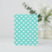 Aqua Damask Briefkaart (Staand voorkant)
