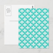 Aqua Damask Briefkaart (Voorkant / Achterkant)