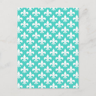 Aqua Damask Briefkaart