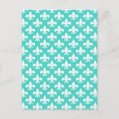 Aqua Damask Briefkaart (Voorkant)