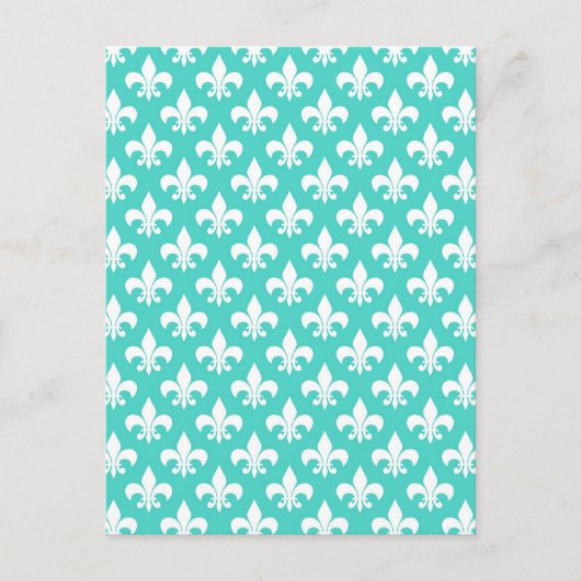 Aqua Damask Briefkaart (Voorkant)