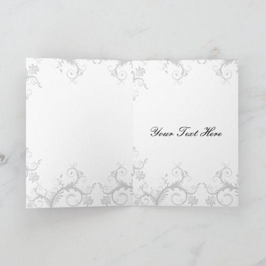 aqua damask bruiloft Bedankt (Binnen)