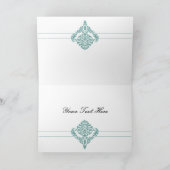 aqua damask Business Hartelijk dank Bedankkaart (Binnen)