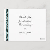 aqua damask Dankuwel Kaarten (Achterkant)