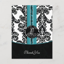 aqua damask Dankuwel Kaarten