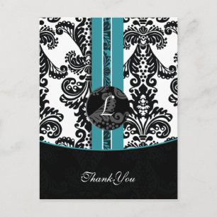 aqua damask Dankuwel Kaarten