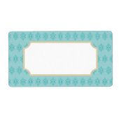 Aqua Damask Labels (Voorkant)