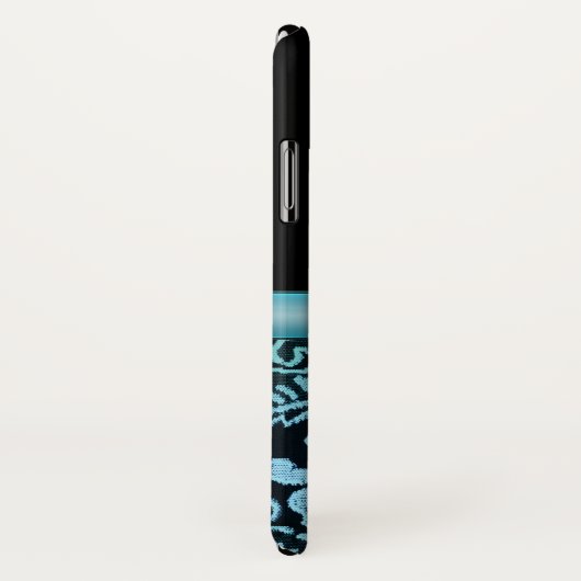  Aqua Damask met Heart Personalized Hoesje (Achterkant / rechts)