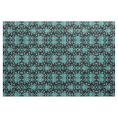 Aqua Damask op zwart ontwerp Stof (Fat Quarter)