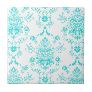 Aqua Damask Tegeltje