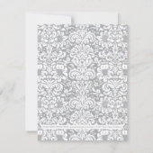 Aqua Damask Theepot Thee Party Bruiloft Borrel Kaart (Achterkant)