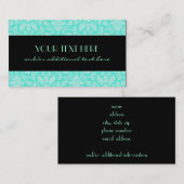 Aqua Damask Visitekaartje (Voorkant / Achterkant)