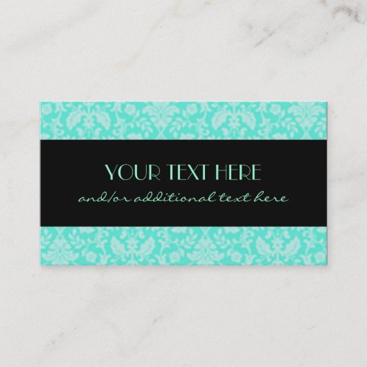 Aqua Damask Visitekaartje (Voorkant)
