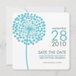 Aqua Dandelion sparen de Mededelingen van de Datum Save The Date