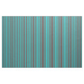 Aqua & Dark Red Striped Patroon Stof (Yard (91,4 cm))