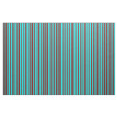 Aqua & Dark Red Striped Patroon Stof (Fat Quarter)