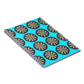 Aqua Dartboards Pattern Notitieboek (Rechterzijde)