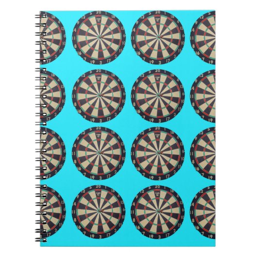 Aqua Dartboards Pattern Notitieboek (Voorkant)