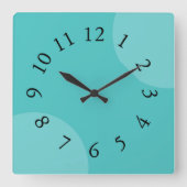 Aqua Dazzle Mod-Clocks Vierkante Klok (Voorkant)