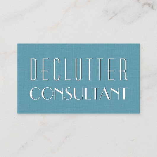 Aqua DECLUTTER CONSULTANT Simple Style V08 Visitekaartje (Voorkant)