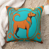 Aqua Deco Oranje hond Kussen (Deken)