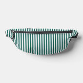 Aqua Deep Green met White Stripes Fanny Pack Heuptasje (Liggend)