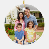 Aqua deur Eerste Kerstmis in ons nieuwe huis Keramisch Ornament (Achterkant)