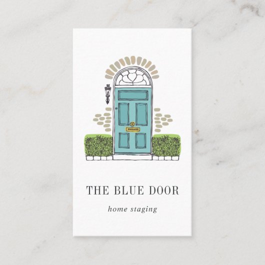 Aqua-deur | Stationair of intern ontwerp Visitekaartje (Voorkant)