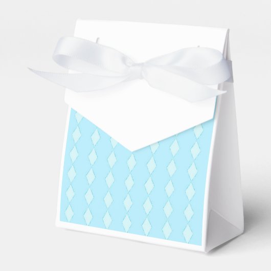Aqua Diamant Patroon Bedankdoosjes (Voorkant Zijde)