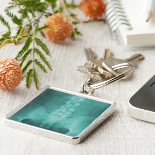 Aqua Digital X-Ray Art Sleutelhanger (Zijkant)