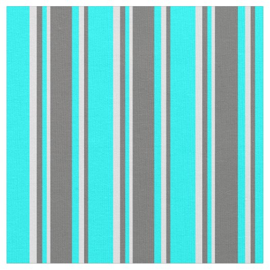 Aqua, Dim Gray & Lavender Stripes Pattern Stof (Close Up)