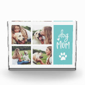 Aqua | Dog mam Pawprint Collage Fotoblokken (Voorkant)