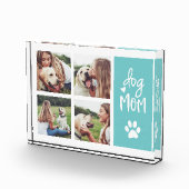 Aqua | Dog mam Pawprint Collage Fotoblokken (Rechts)