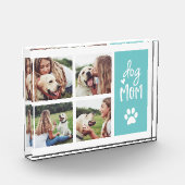 Aqua | Dog mam Pawprint Collage Fotoblokken (Links)