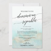 Aqua Dominicaanse Republiek Welkomstbrief & reisro (Voorkant)