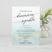 Aqua Dominicaanse Republiek Welkomstbrief & reisro (Staand voorkant)