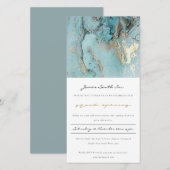 AQUA DONKERBLAUWE GOUDEN AGATE  GRAND OPENING UITN BEDANKKAART (Voorkant / Achterkant)