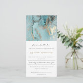 AQUA DONKERBLAUWE GOUDEN AGATE  GRAND OPENING UITN BEDANKKAART (Staand voorkant)