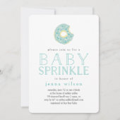 Aqua Donut Sprinkles | Baby Sprinkle Invitation Kaart (Voorkant)