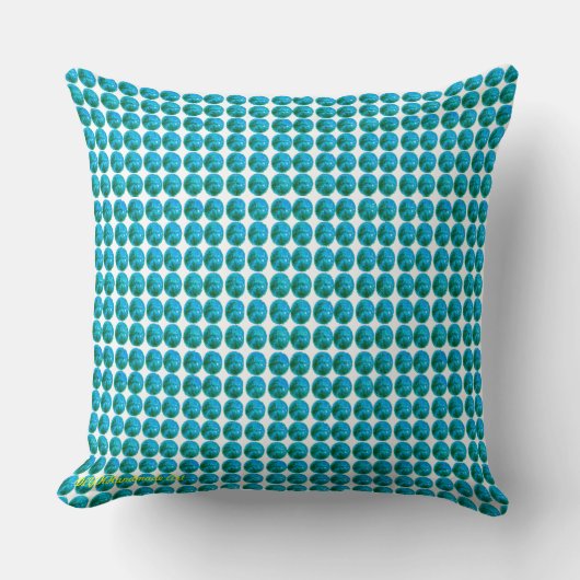 Aqua Dot Cotton Pillow Kussen (Voorkant)