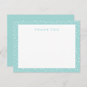 Aqua Dotted Bedankt Opmerking Kaarten Notitiekaartje (Voorkant / Achterkant)