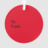 Aqua Dotted Bow Kerstmis Acrylisch Ornament (achterkant)