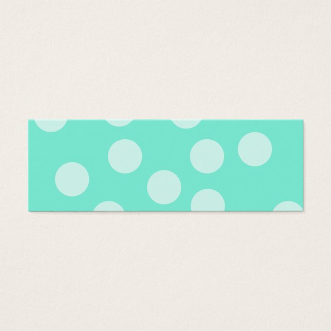 Aqua Dotty Patroon. Mini Visitekaartjes (Voorkant)